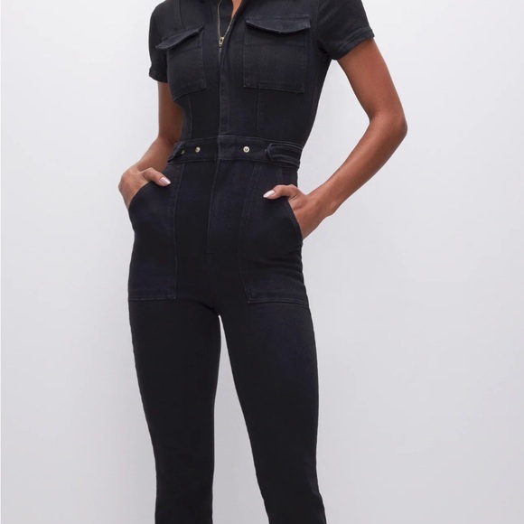 Good American Fit for Success Jumpsuit black denim size 2 - Picture 5 of 16
